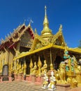 Thai buddhist temple wat rich decorated Royalty Free Stock Photo