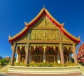 Thai buddhist temple wat with rich decoration Royalty Free Stock Photo
