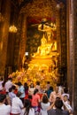 Thai Buddhist woman respect to Buddha