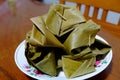 Thai caramel in banana leaf Royalty Free Stock Photo