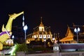 Thai castle metal at night