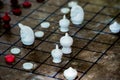 Thai Chess Figure on Checkerboard