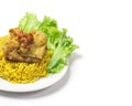 Thai chicken biryani (Khao Mok Gai) or Yellow curry rice Thai Food Royalty Free Stock Photo