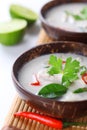 Thai chicken and coconut milk soup