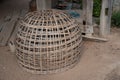 Thai chicken coop layered. It is a cage for keeping poultry in Royalty Free Stock Photo