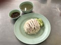 Thai chicken rice with soup Royalty Free Stock Photo