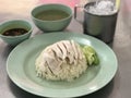 Thai chicken rice with soup Royalty Free Stock Photo