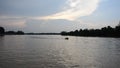 Thai children driving jet ski at Tapee river