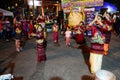 Thai children people group band show traditional dancing culture of Lanna for travelers at Thanon Khon Muan Night market or