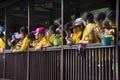 Thai children student visit and educational tour looking animal at samphran elephant ground & zoo in Nakhon Phatom, Thailand