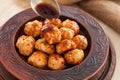 Thai chili chicken meatballs with sauce