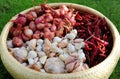 Thai cooking ingredients in basket