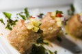 Thai crab cakes appetizer