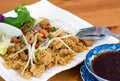 Thai crisp fried catfish salad