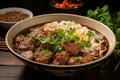 Thai cuisine at its finest Braised pork noodles with pork balls