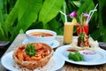 Thai cuisine set Royalty Free Stock Photo