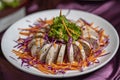 Thai Cuisine Spicy Pork Salad On Dish Or Yum Moo Yor