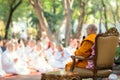 Thai culture ordination ceremony. - (Shallow of focus) Royalty Free Stock Photo