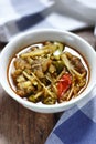 Thai curry of pork leg with mixed vegetables