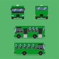 Thai dark green bus transport car vehicle driver fare passenger autobus omnibus coach rail bench chair stool armchair seat