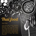 Isolated Thai Food Menu Som Tum