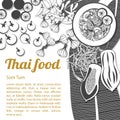 Isolated Thai Food Menu Som Tum