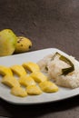 Thai dessert , Mango sticky rice Royalty Free Stock Photo