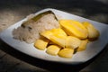 Thai dessert , Mango sticky rice Royalty Free Stock Photo