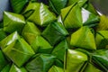 Thai Dessert in Steaming container - Stuffed Dough Pyramid, Thai people called "Ka Nhom Tien" Royalty Free Stock Photo