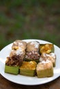 Thai desserts in white dish