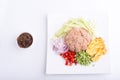 Thai dish ,Kao Kluk kapi, brown/purple fried rice