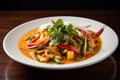 Thai Dish On White Plate