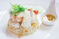 Thai Dishes called Kao Pad, Stir fried Rice Seafood, Chinese food, Japanese food