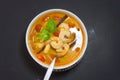 Thai Dishes Tom Yam Kung isolate background Royalty Free Stock Photo