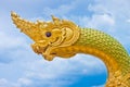 Thai dragon or king of Naga statue Royalty Free Stock Photo