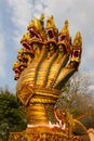 Naga statue with five heads Royalty Free Stock Photo