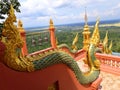 Thai dragon or king of naga statue.