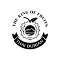 Thai durian king fruit logo