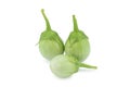 Thai eggplant isolated on white background. Royalty Free Stock Photo