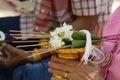 Thai elderly people celebrate Songkran festival or Thai New Year