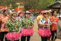 Thai elderly people celebrate Songkran festival or Thai New Year