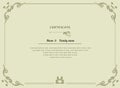 Thai elegant art frame, certificate design template. Royalty Free Stock Photo