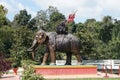 Thai elephant monument at Elephant Consevation Center Thailand