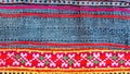 Thai embroidery, Handmade tribe textile style Royalty Free Stock Photo