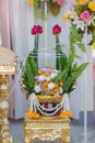 Thai engagement traditional tray of gifts, Royalty Free Stock Photo