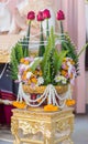 Thai engagement traditional tray of gifts, Royalty Free Stock Photo