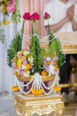 Thai engagement traditional tray of gifts Royalty Free Stock Photo