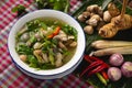 [Thai Esan food] Straw Mushroom Curry, Thai Esan local food, Thailand