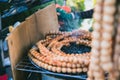 Thai Esan sausage street food Royalty Free Stock Photo