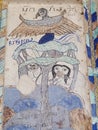 THAI ESARN famous unique myth story mural fresco painting